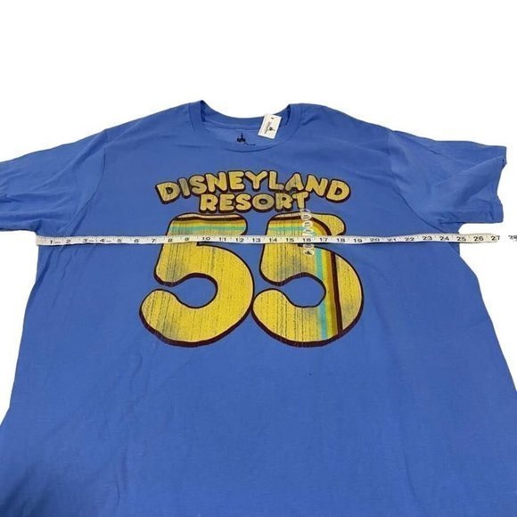 Disneyland Resort 55 Blue Retro Print T-Shirt NWT XXL - Picture 6 of 6